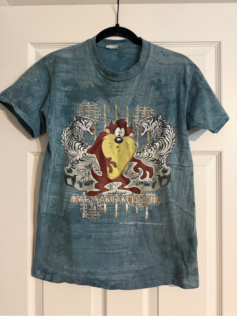 Looney Tunes 1999 Vintage Grail Tasmanian Devil Tigers Glitter Tee